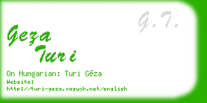 geza turi business card