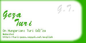 geza turi business card
